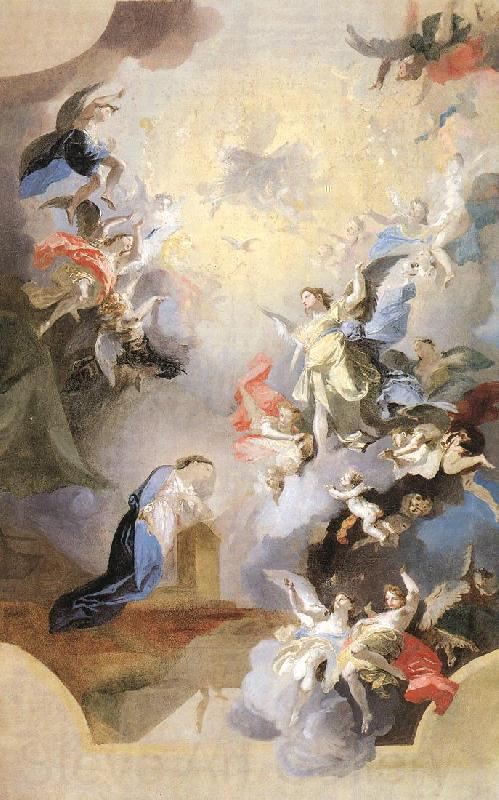 MAULBERTSCH, Franz Anton Annunciation (study) sg Spain oil painting art